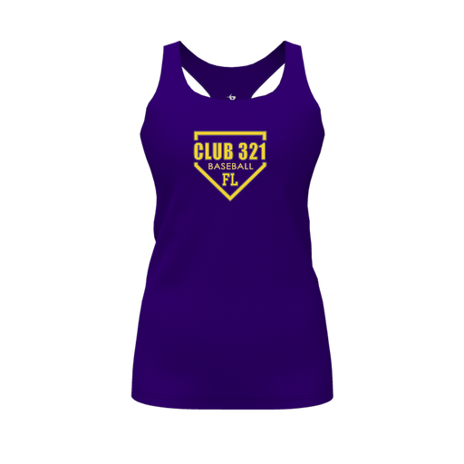 [FT0TRBPP-FYS-LOGO2] Decker Racerback Tank Top (Female Youth S, Purple, Logo 2)