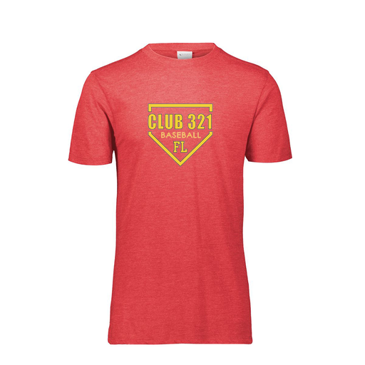 [FTSCUBRD-YS-LOGO2] Decker Youth Tri-Blend T-Shirt - Short Sleeve (Youth S, Red, Logo 2)