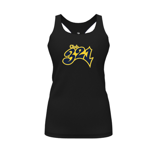 [CUS-DFW-RCBK-PER-BLK-FYS-LOGO1] Racerback Tank Top (Female Youth S, Black, Logo 1)