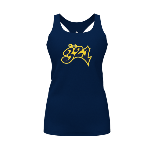 [FT0TRBNV-FYS-LOGO1] Decker Racerback Tank Top (Female Youth S, Navy, Logo 1)