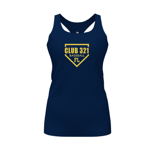 [CUS-DFW-RCBK-PER-NVY-FYS-LOGO2] Racerback Tank Top (Female Youth S, Navy, Logo 2)