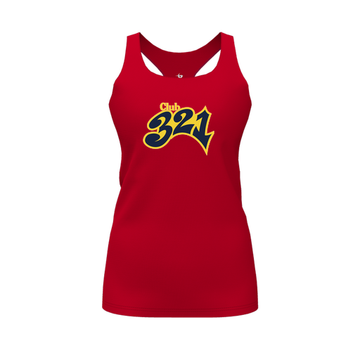 [CUS-DFW-RCBK-PER-RED-FYS-LOGO1] Racerback Tank Top (Female Youth S, Red, Logo 1)