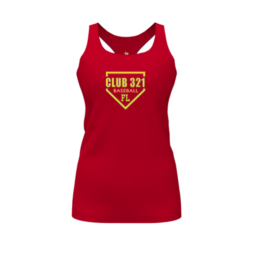 [CUS-DFW-RCBK-PER-RED-FYS-LOGO2] Racerback Tank Top (Female Youth S, Red, Logo 2)