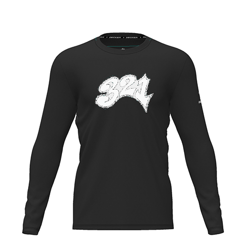 [CUS-DRIF-TEES-PER-CNK-LSL-BLK-YXS-LOGO3] Dri Fit Performance T-Shirt (Youth XS, Black, Logo 3, Long Sleeve)