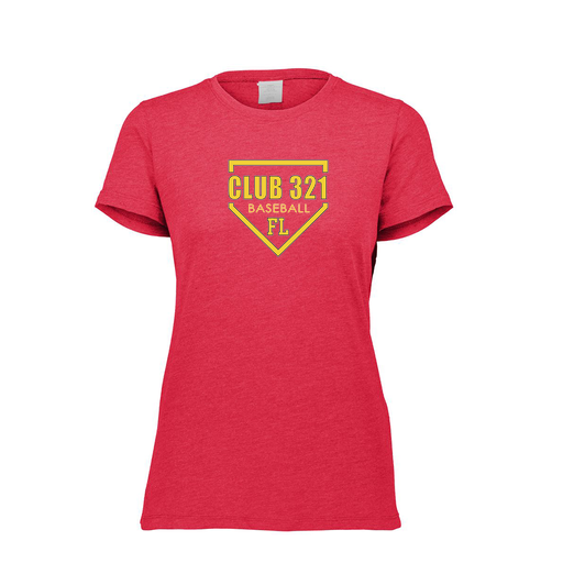 [FTSCUBRD-FAXS-LOGO2] Decker Women's Tri-Blend T-Shirt - Short Sleeve (Female Adult XS, Red, Logo 2)