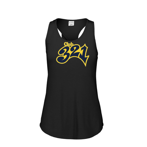 [FT0TUBBK-FAS-LOGO1] Ladies Tri Blend Tank Top (Female Adult S, Black, Logo 1)
