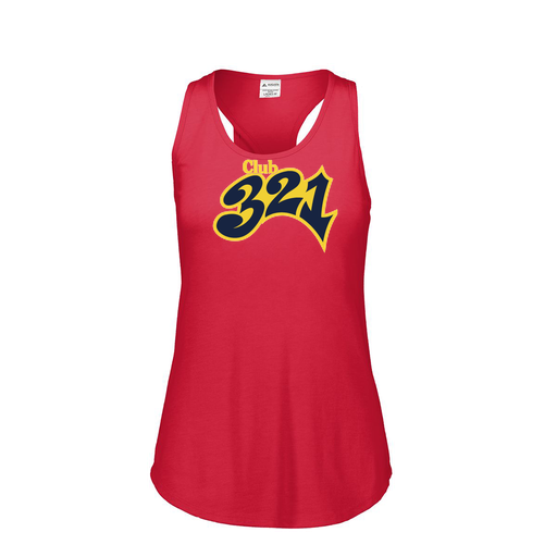 [3078.V96.S-LOGO1] Ladies Tri Blend Tank Top (Female Adult S, Red, Logo 1)