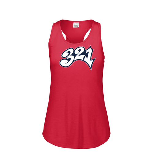 [3078.V96.S-LOGO3] Ladies Tri Blend Tank Top (Female Adult S, Red, Logo 3)