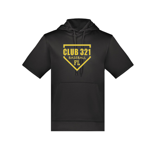 [6871.080.S-LOGO2] Men's Dri Fit Short Sleeve Hoodie (Adult S, Black, Logo 2)