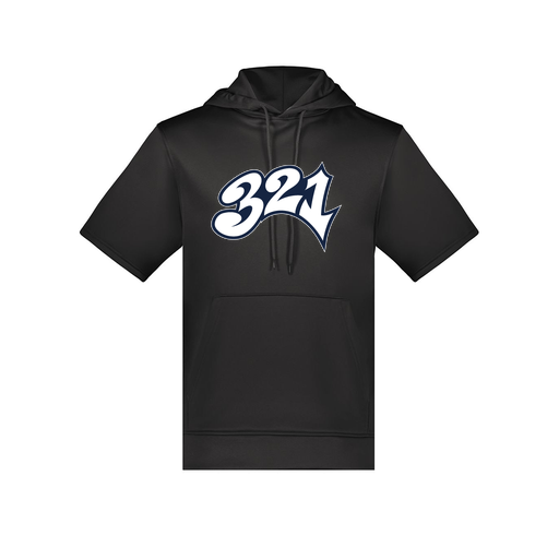 [6871.080.S-LOGO3] Men's Dri Fit Short Sleeve Hoodie (Adult S, Black, Logo 3)