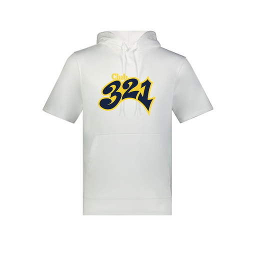[6871.005.S-LOGO1] Men's Dri Fit Short Sleeve Hoodie (Adult S, White, Logo 1)