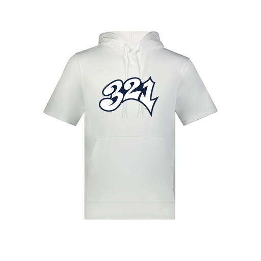 [6871.005.S-LOGO3] Men's Dri Fit Short Sleeve Hoodie (Adult S, White, Logo 3)