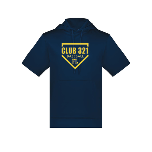 [6871.065.S-LOGO2] Men's Dri Fit Short Sleeve Hoodie (Adult S, Navy, Logo 2)