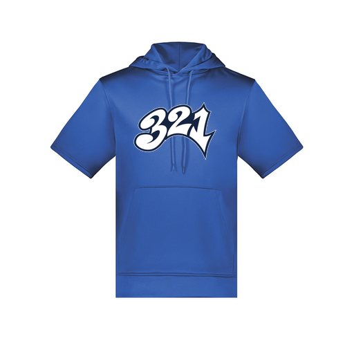 [6871.060.S-LOGO3] Men's Dri Fit Short Sleeve Hoodie (Adult S, Royal, Logo 3)