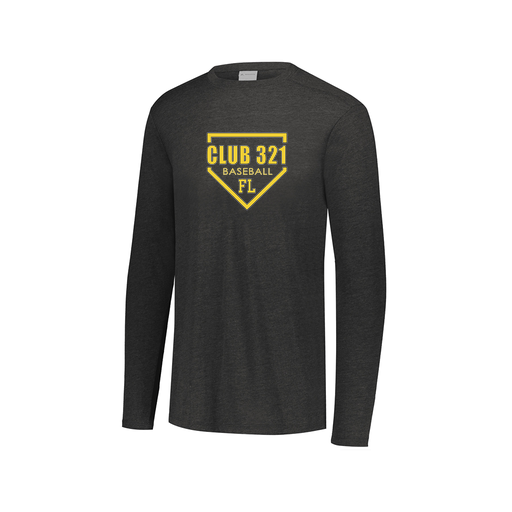 [FTLCUBBK-AXS-LOGO2] Decker Men's Tri-Blend T-Shirt - Long Sleeve (Adult XS, Black, Logo 2)