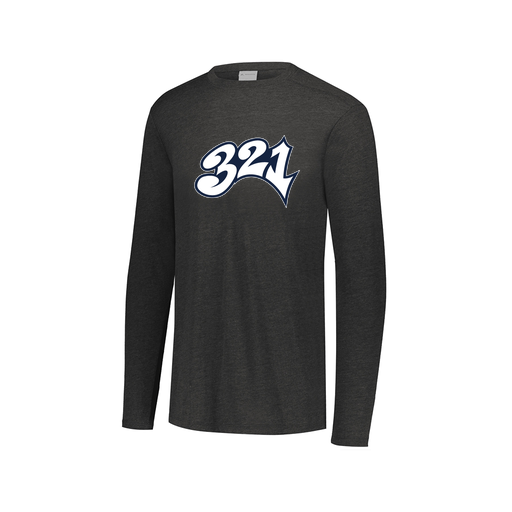 [FTLCUBBK-AXS-LOGO3] Decker Men's Tri-Blend T-Shirt - Long Sleeve (Adult XS, Black, Logo 3)