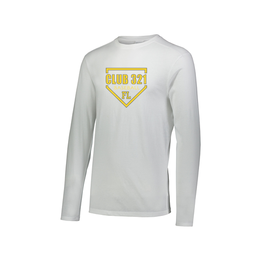 [FTLCUBWH-AXS-LOGO2] Decker Men's Tri-Blend T-Shirt - Long Sleeve (Adult XS, White, Logo 2)