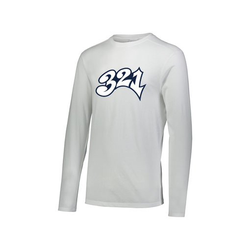 [FTLCUBWH-AXS-LOGO3] Decker Men's Tri-Blend T-Shirt - Long Sleeve (Adult XS, White, Logo 3)