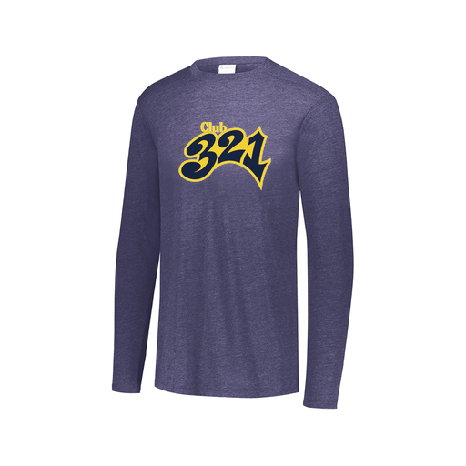 [FTLCUBNV-AXS-LOGO1] Decker Men's Tri-Blend T-Shirt - Long Sleeve (Adult XS, Navy, Logo 1)