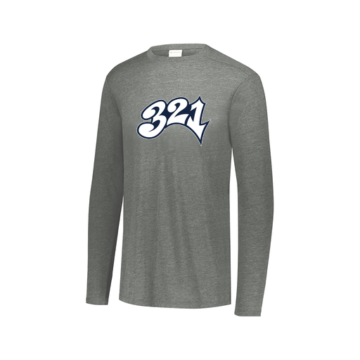 [FTLCUBGY-AXS-LOGO3] Decker Men's Tri-Blend T-Shirt - Long Sleeve (Adult XS, Gray, Logo 3)