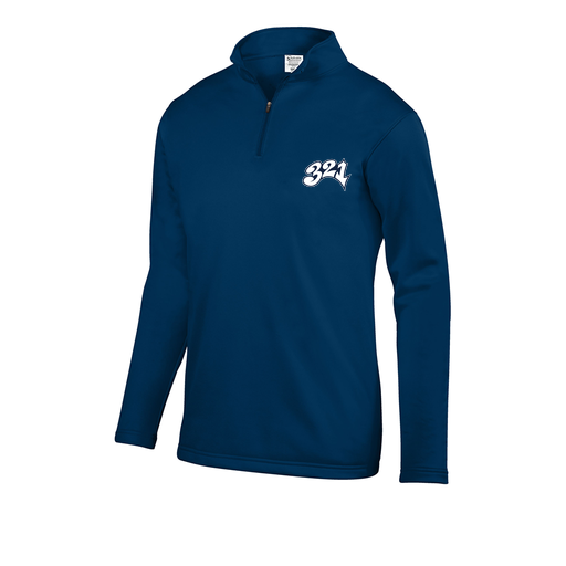 [FOLQFFNV-AS-LOGO3] Decker Men's FlexFleece 1/4 Zip (Adult S, Navy, Logo 3)