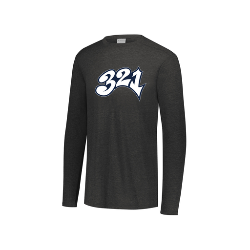 [FTLCUBBK-YS-LOGO3] Decker Youth Tri-Blend T-Shirt - Long Sleeve (Youth S, Black, Logo 3)