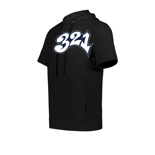 [222605.080.S-LOGO3] YOUTH VENTURA SOFT KNIT SHORT SLEEVE HOODIE (Youth S, Black, Logo 3)
