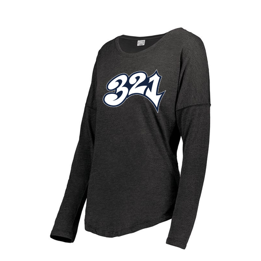 [FTLCUBBK-FAXS-LOGO3] Decker Women's Tri-Blend T-Shirt - Long Sleeve (Female Adult XS, Black, Logo 3)