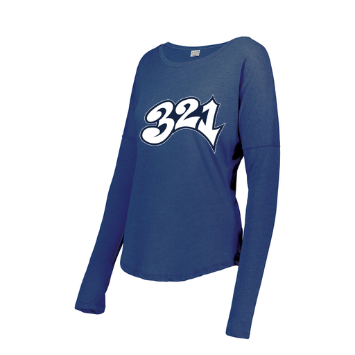 [FTLCUBRY-FAXS-LOGO3] Decker Women's Tri-Blend T-Shirt - Long Sleeve (Female Adult XS, Royal, Logo 3)