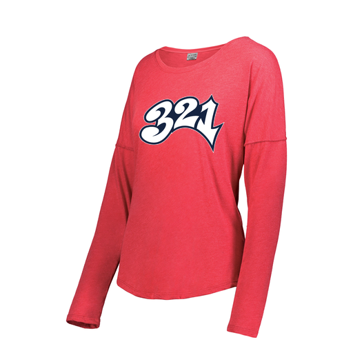 [3077.V96.XS-LOGO3] Ladies LS Ultra-blend T-Shirt (Female Adult XS, Red, Logo 3)
